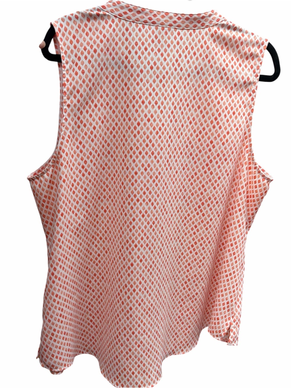 Croft & Barrow Coral Geometric Sleeveless Button-Front Blouse XXL - Picture 2 of 4